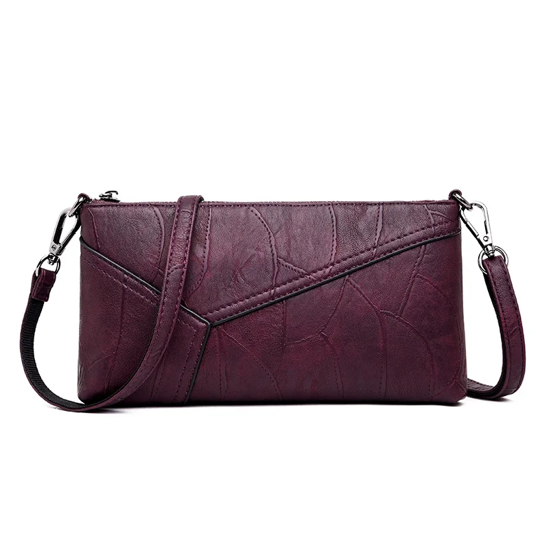 Летние Стильные женские ручные сумки новые роскошные кожаные сумки женские сумки дизайнерские сумки через плечо для женщин - Цвет: Purple