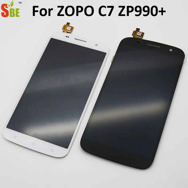 QC 100% PASS для ZOPO C7 ZP990 + ЖК дисплей Дисплей Сенсорный экран планшета Стекло Панель