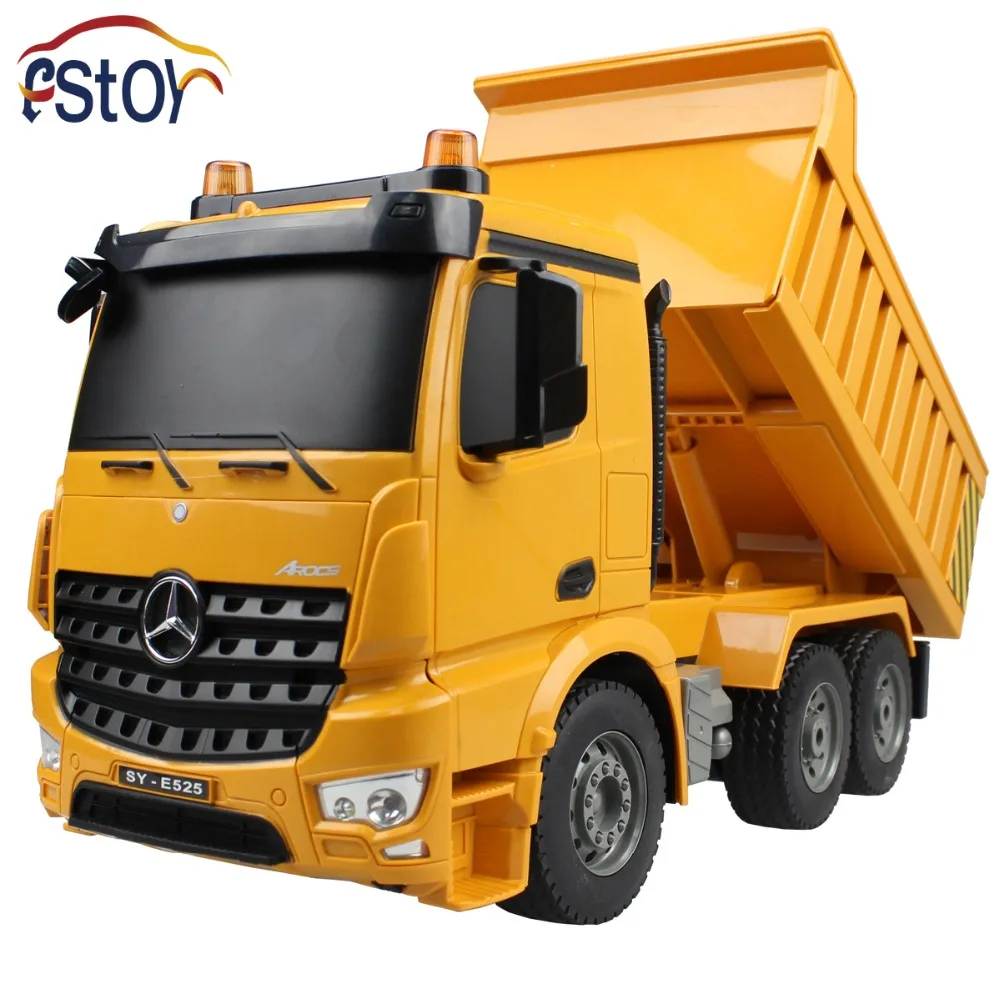 

2.4G 6 Channel Simulated Sounds/Four Wheel Drive/Demo Function/ Burglar Alarm Light/Bucket Up&Down/RC Dump Truck