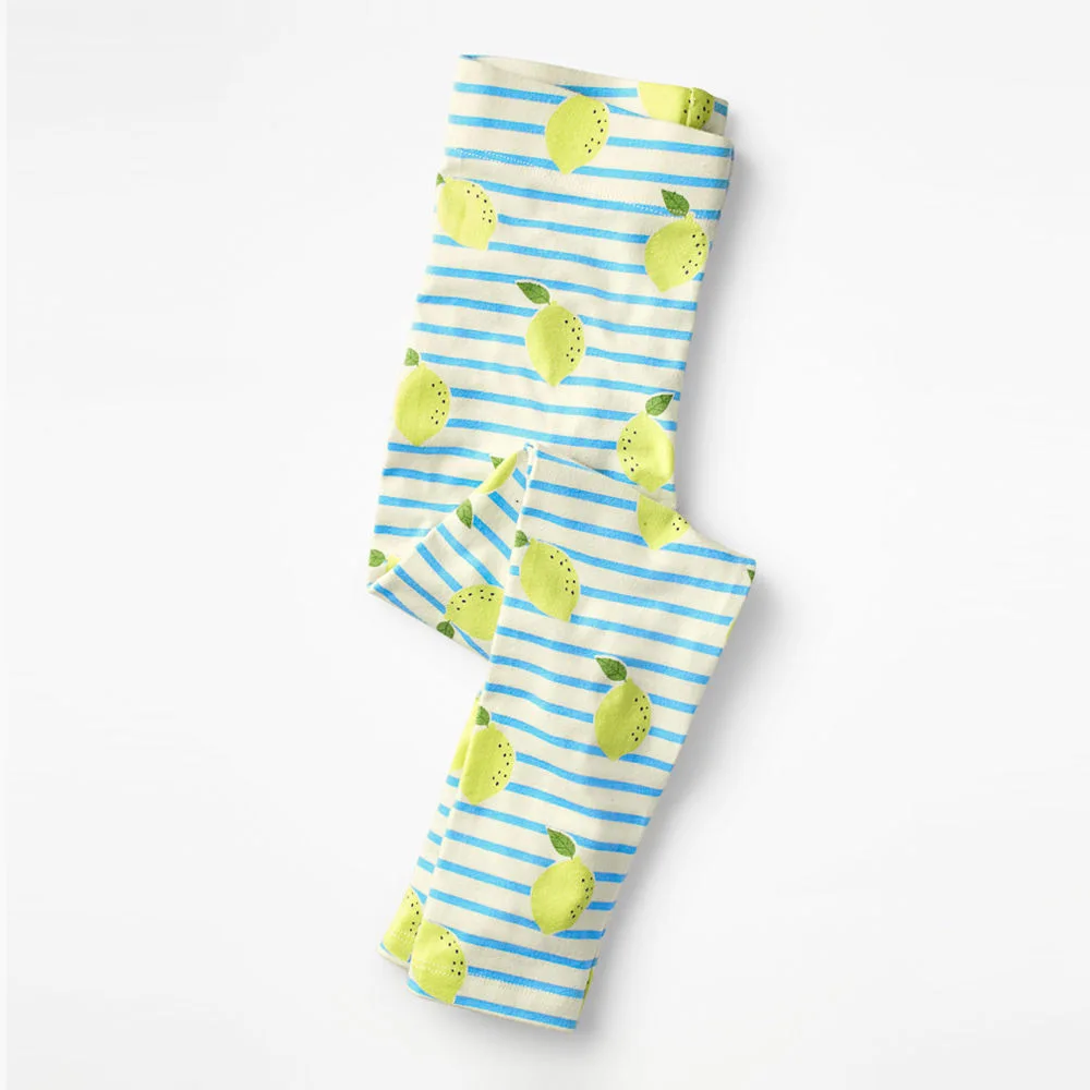 Littlemandy Lemon Stripe Baby Girls Leggings Flower Applique Kids 100% Cotton 2018 Brand Children Trousers Pants Clothes New Littlemandy Lemon Stripe Baby Girls Leggings Flower Applique Kids 100% Cotton 2018 Brand Children Trousers Pants Clothes New