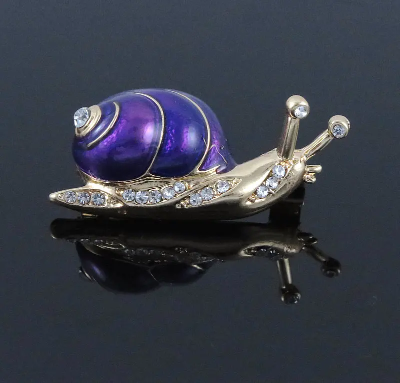 

purple Animal Brooch for Girl and Women New Arrival Snail Brooches Pins for Clothing Fashion Jewelry Accessory