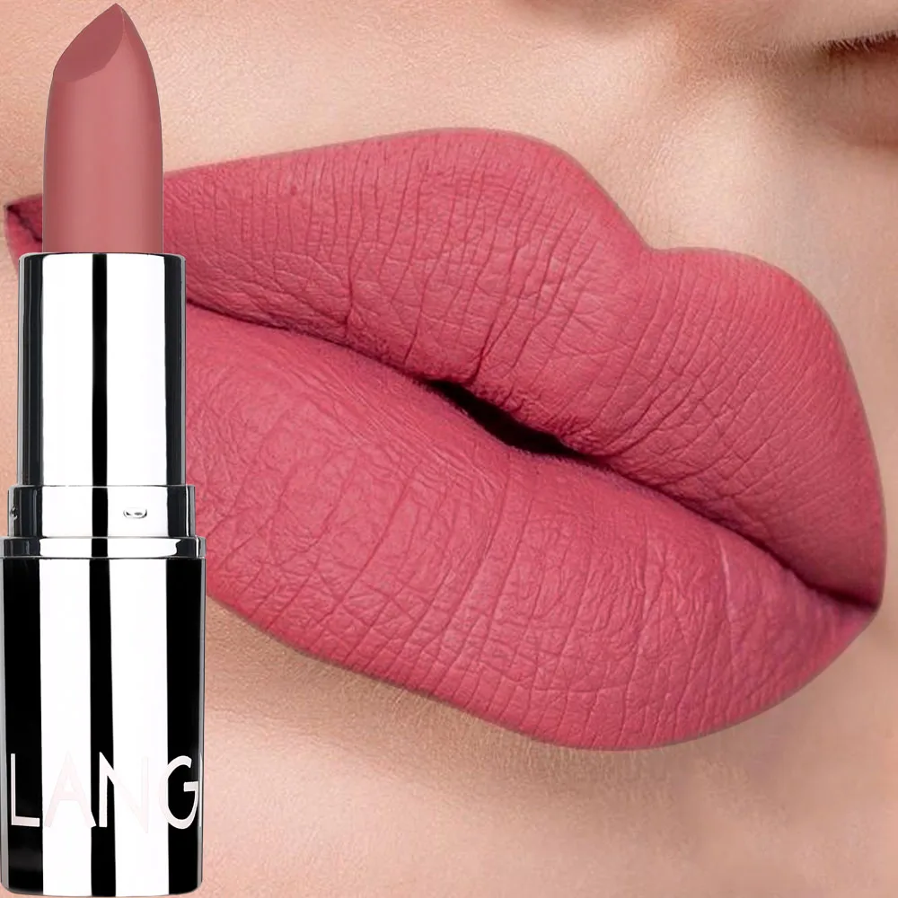 

Matte Lipstick Waterproof Lip Pigment Metallic Velet Lipstick Lip Plumper Cosmetic Long Lasting Lip Tint Sexy Batom