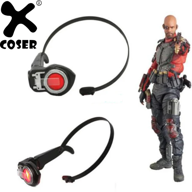 XCOSER Deadshot Electronic Eye Patch Movie Suicide Squad Halloween