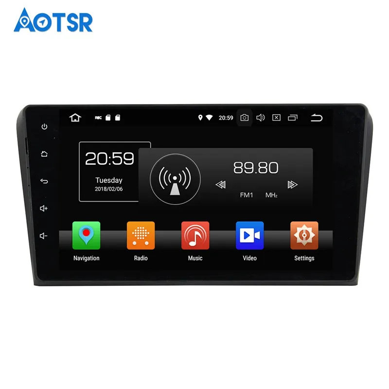 Best 10.1 Inch Android 7.1 8.0 Car GPS navi multimedia For Mazda3 2003-2009 no DVD player tape recorder unit car radio 5