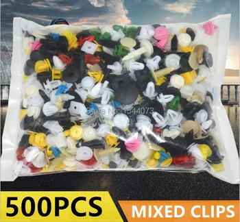 

500Pcs Mixed Rivet Fastener Push Door Panel Trim Clips For BMW E60 E61 E39 E46 E52 E63 E90 F30 F10 X3 X5 X6 M 125i E36 E38