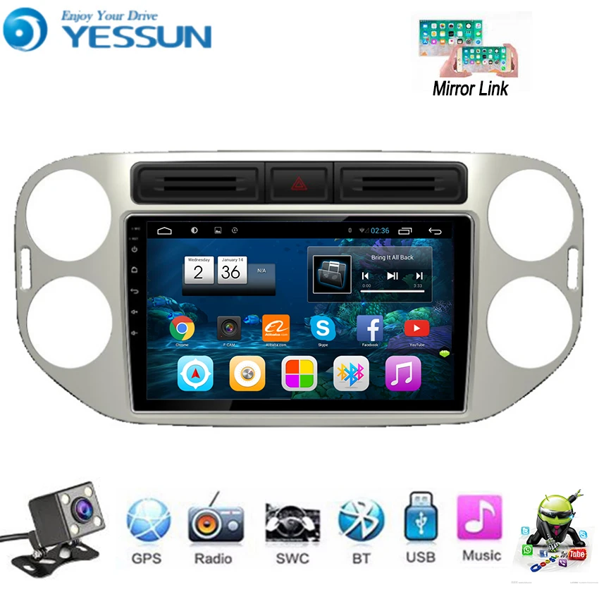 Flash Deal YESSUN For Volkswagen Tiguan 2010~2016 Car Android Multimedia Player Car Radio GPS Navigation Big Screen mirror link 1