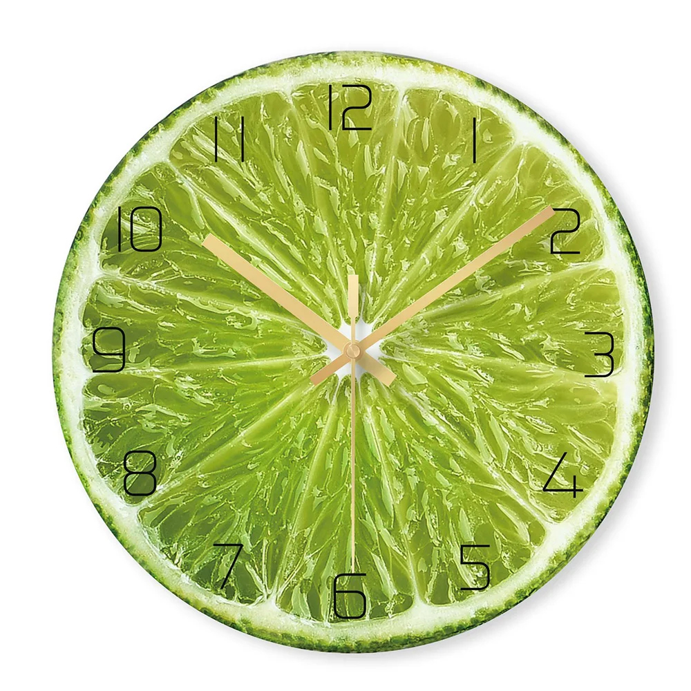 High Definition Fruit Decorative Wall Clocks Fruits Clock for Kitchen