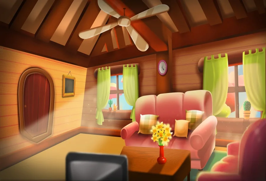 Laeacco Cartoon House Interior Baby Newborn Photo Backgrounds Customized Digital Photography Backdrops For Photo Studio