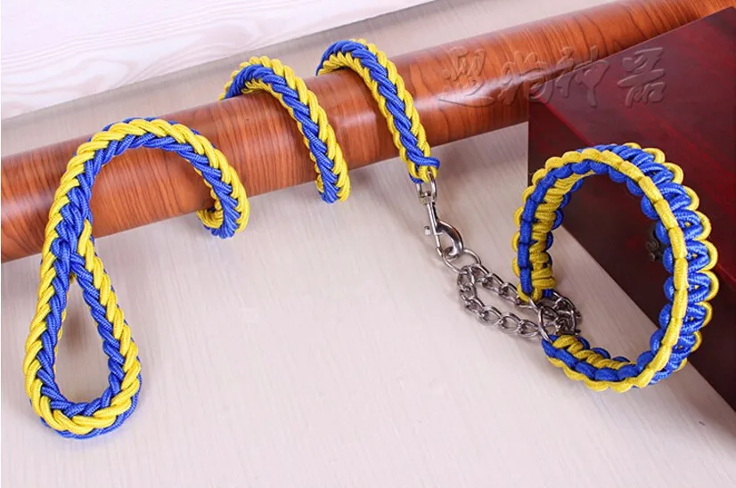 fivela de metal para coleira grande com ajuste de cores de corda de tração para animais de estimação