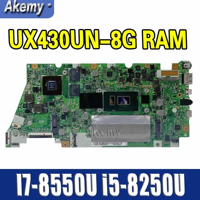  laptop Motherboard For ASUS UX430UN UX430UQ UX430UQK UX430UA UX430UAR UX430U Mainboard 8G RAM I7-85