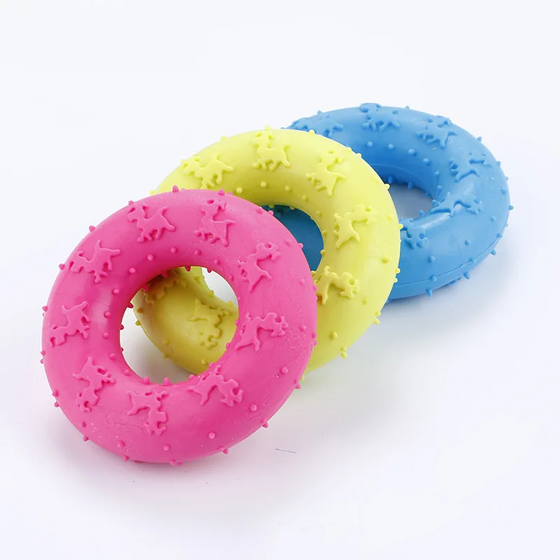 

Dog toy TPR donut rubber circle small dog teddy grindstone