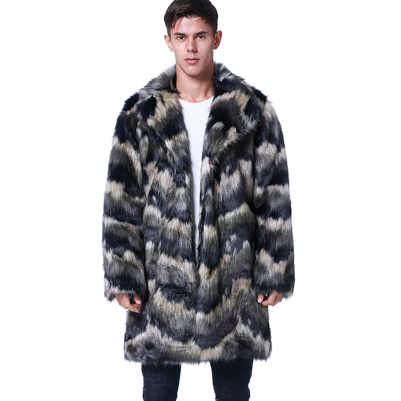 Мужская куртка из искусственного меха, верхняя одежда, осень-зима, теплое пальто из искусственного меха, мужская мода, ветровка плюс размерные куртки, мужские пальто