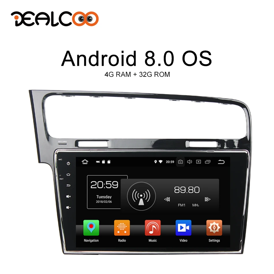 

Dealcoo 2 Din Car Radio GPS Android Autoradio 2 Din Android Car Radio 2din Android Central Multimedia for VW Volkswagen Golf