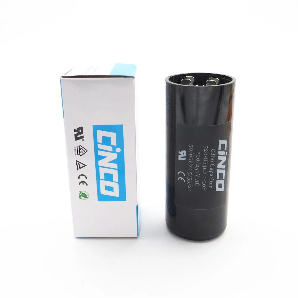 

720-864UF 220V 250V 275V CD60 Motor Starting Capacitors RV Eletrical Engine 720 864 MF MFD HVAC Electrolytic 220VAC 250VAC