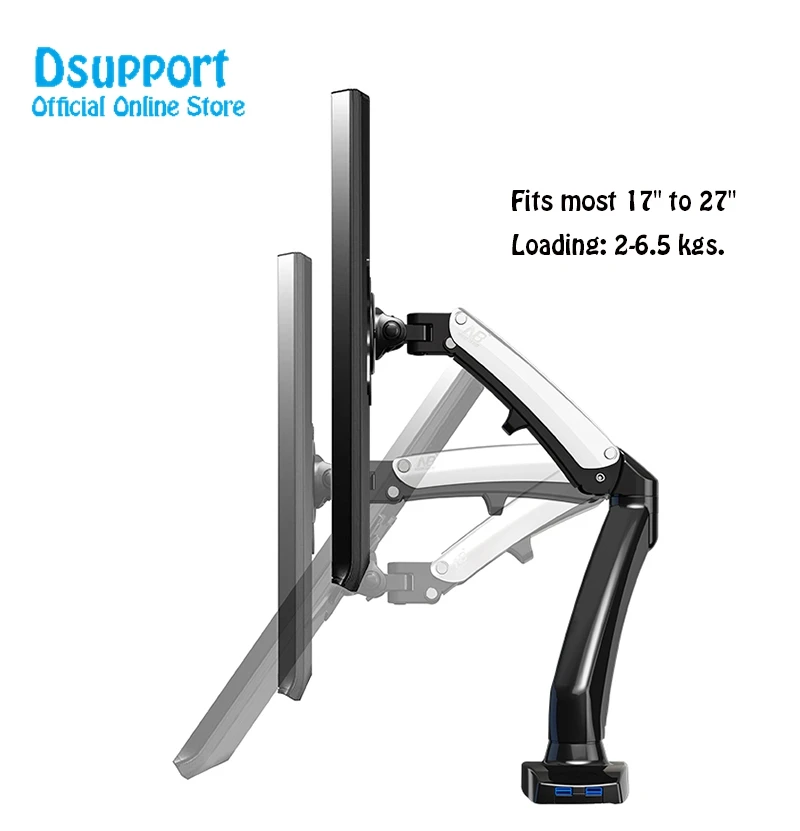 NB F100 360 градусов газовая пружина 17 &quot 27&quot держатель для монитора Настольный