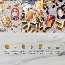 3D 200 шт./пакет Металлические Шпильки Круглый прямоугольник овальной формы в форме цветка с металлическими шипами md1225-1231