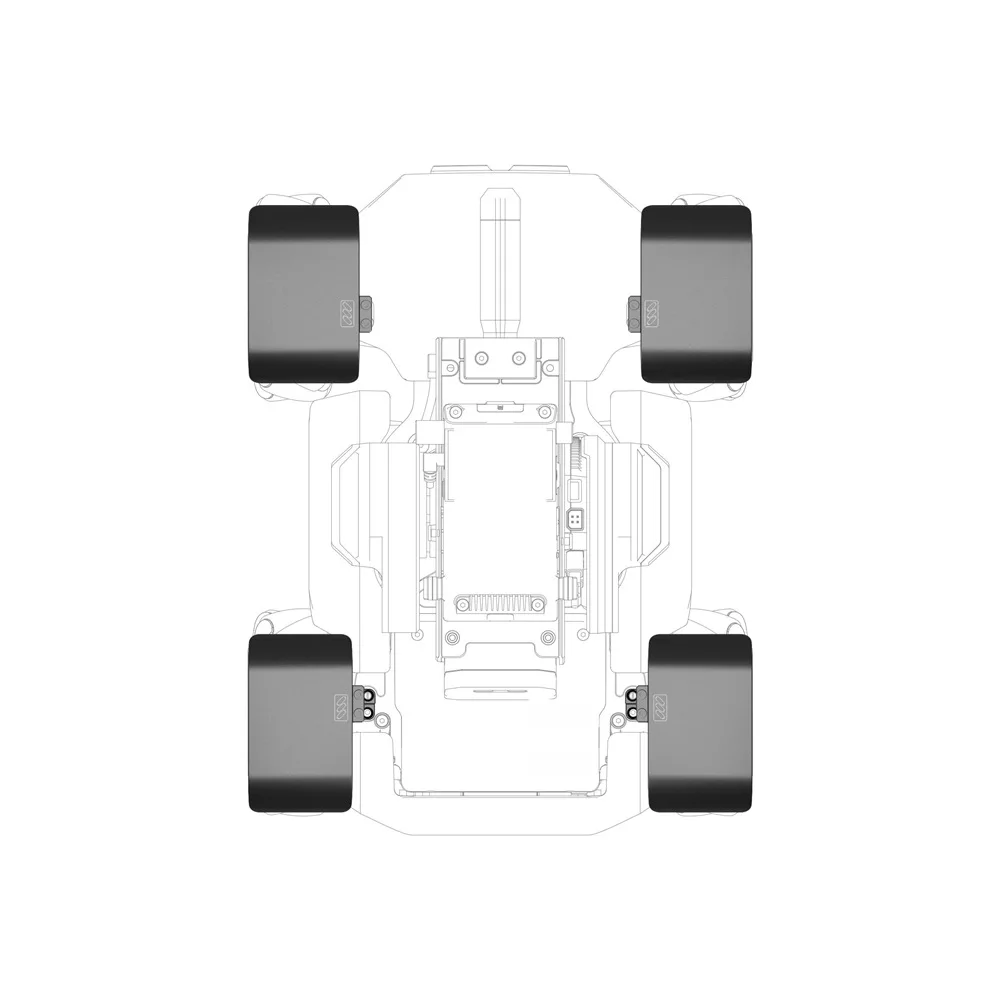 DJI RoboMaster S1 Aluminum Alloy Wheel Fenders CNC Protect Parts Thickness 2.5mm Stainless Steel Screw for RoboMaster S1-1