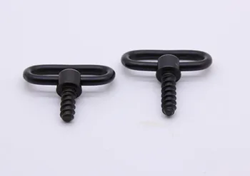 

Black Rifle Gun Sling Mounting Set Steel 1" Swivels & S-4512 Screw Stud Base + Washers Kit 2PCS