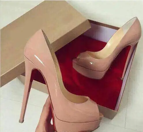 

New Platform Shoes Woman Peep Toe 14CM High Heels Pumps Sexy Nude Women Shoes High Heels Fashion Wedding Bridal Shoes