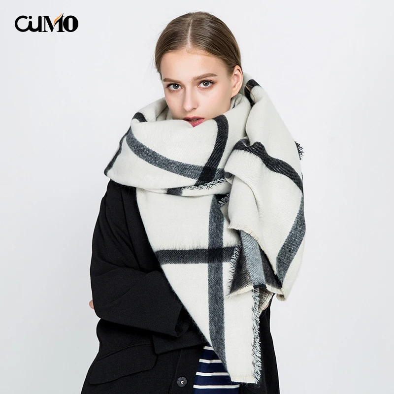 

Ou Mo Brand Print Striped Thicken Long Soft Warm scarf women shawls snood scarf Women shawl bandana pashmina lady wrap 200*80cm