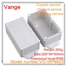 1 шт./лот прессование формовка оболочки IP68, изготовленные из АБС-пластика, корпус коробка 200*94*60 мм прозрачный чехол для подводной проекта