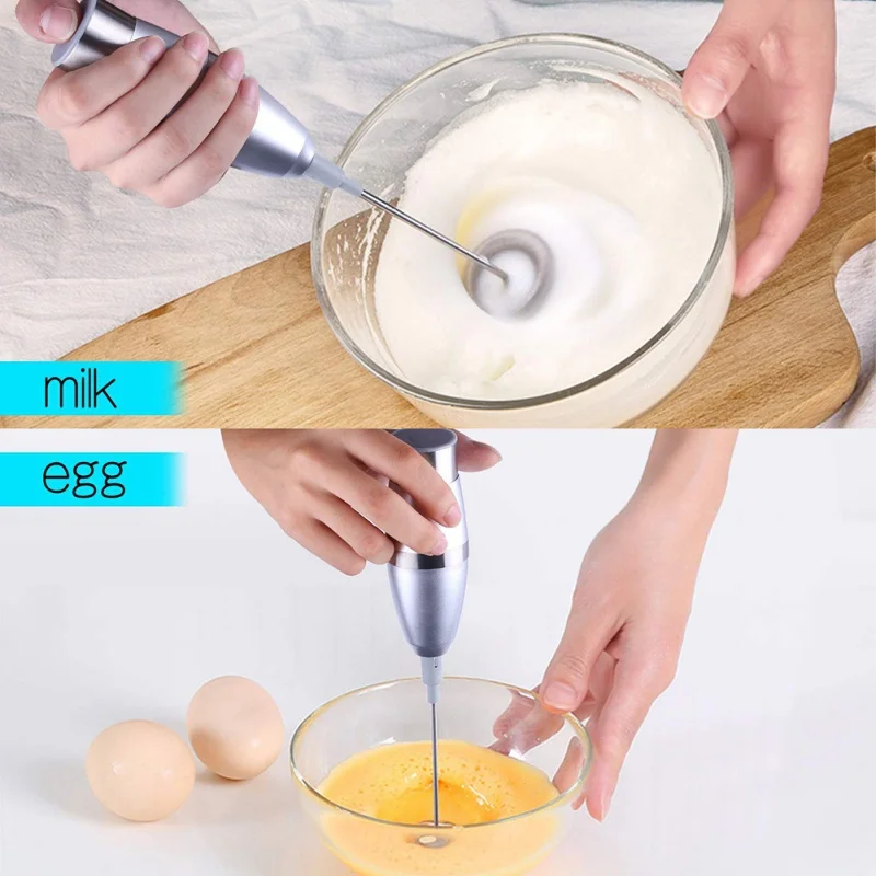 Milk Gadget Battery Operated Electric Egg Beater Handheld Frothers with Stand Whisk Electric