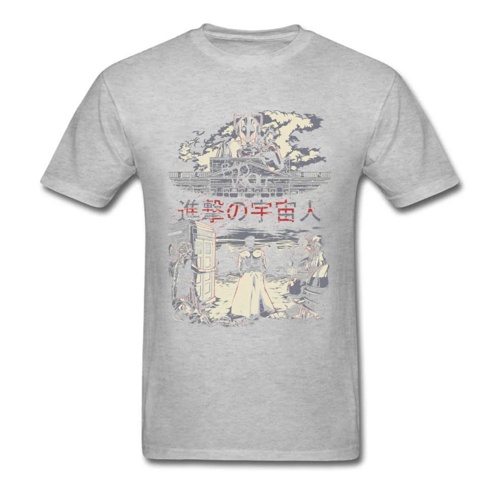 attack on london 8801 April FOOL DAY Cotton Round Collar Tops T Shirt Short Sleeve Simple Style Tee-Shirt Graphic Top T-shirts attack on london 8801 grey
