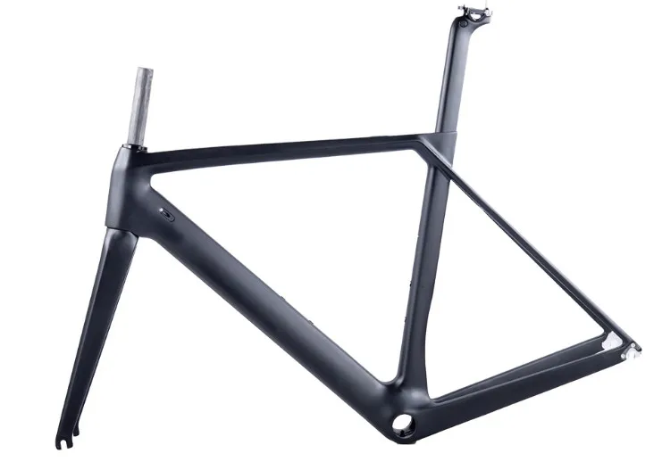Sale 2018 NEW Chinese Carbon Road Frame T800 UD black Aero full carbon fiber road bike frame QR or thru axle 47/51/53cm 5