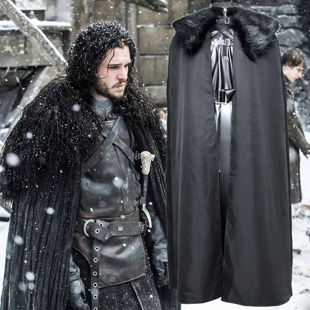 

Hot American TV Series Game of Thrones Jon Snow Cosplay Costume Outfit A song of ice and fire Costume Halloween Party Prop
