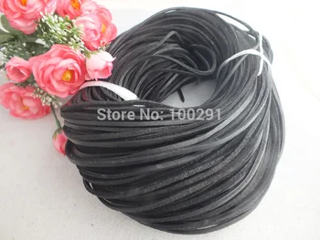 

free ship! A-1502 4mm Black color high-grade genuine cowhide leather cord