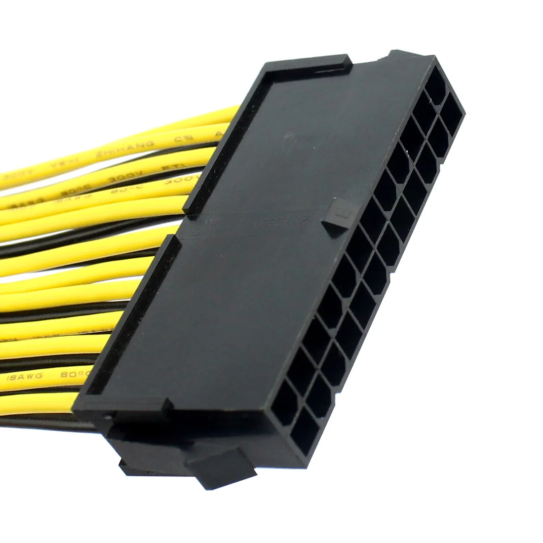 1x 24P 20+4 Pin Power Supply Motherboard Adapter Cable 18AWG 20CM for BTC RIG Extended Miner Mining Wire Extension Cord