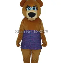 Красивый коричневый костюм для девочки маскот медведь ростовой костюм мультяшный персонаж Canival Cosply Mascotte Mascota костюм кунг-фу панды SW1235