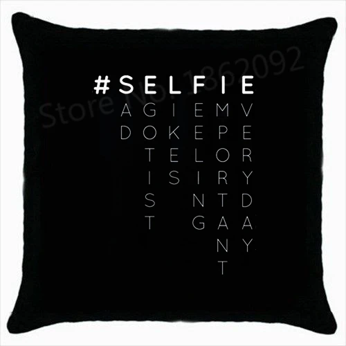 Grumpy I Hate Selfie Cushion Cover Quote Funny Throw Pillow Case Facebook Selfies Pillows Covers Two Sides Car Chair Fun Decor | Дом и сад