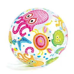 Надувной пляжный мяч детей разноцветные Мультяшные животные живой печати Летняя уличная водные виды спорта бассейн вечерние игрушка