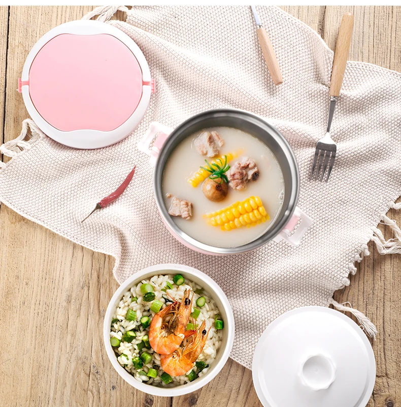 Stainless Steel Lunch Box Bento Round 1800ml With Handle Portable Health Design Eco-Friendly Thermal Insulation  (16)
