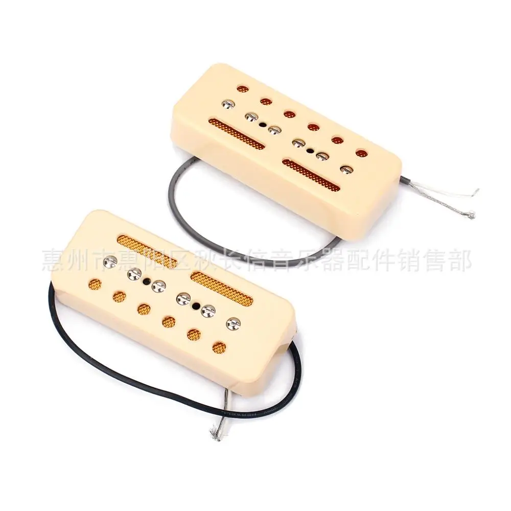 

2Pcs Cream Single Coil Soap Bar pickups For P-90 P90 LP Gb Electric Guitar Parts 50mm / 52mm Hole