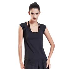 Летняя Открытая спина новая одежда для йоги быстросохнущая дышащая тонкая стрейчевая спортивная куртка для бега фитнес-боди жилет