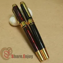 Роликовая шариковая ручка 2 шт. JINHAO 250 вино против блеска черная Золотая отделка