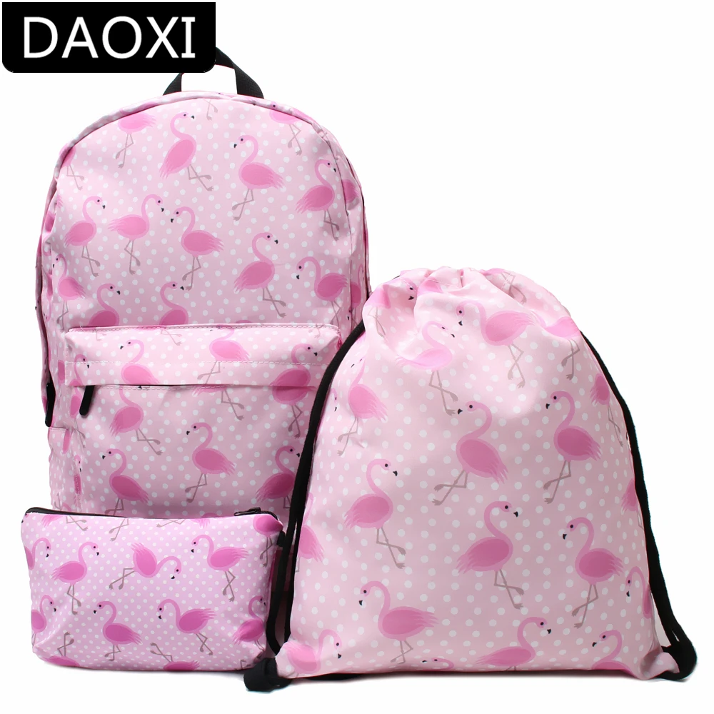 

DAOXI Flamingo Backpack Youth Schoolbags School Backpack Student Travel Bags Dropshipping