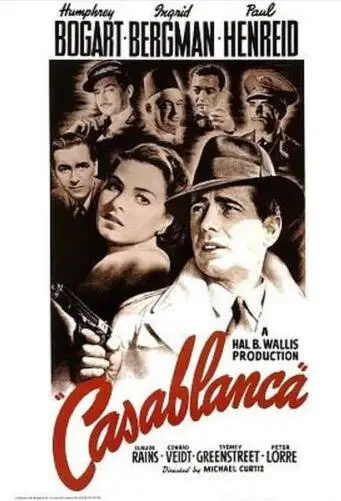 CASABLANCA-фильм Богарт Бергман Шелковый постер декоративная стена краска 24x36 дюймов |
