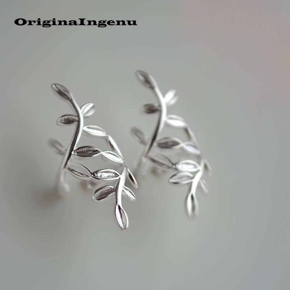 Ювелирные серьги для женщин Brincos Pendientes очаровательные листья Винтаж минимализм подарок маме на день рождения Oorbellen 925 серебро клипсы для ушей