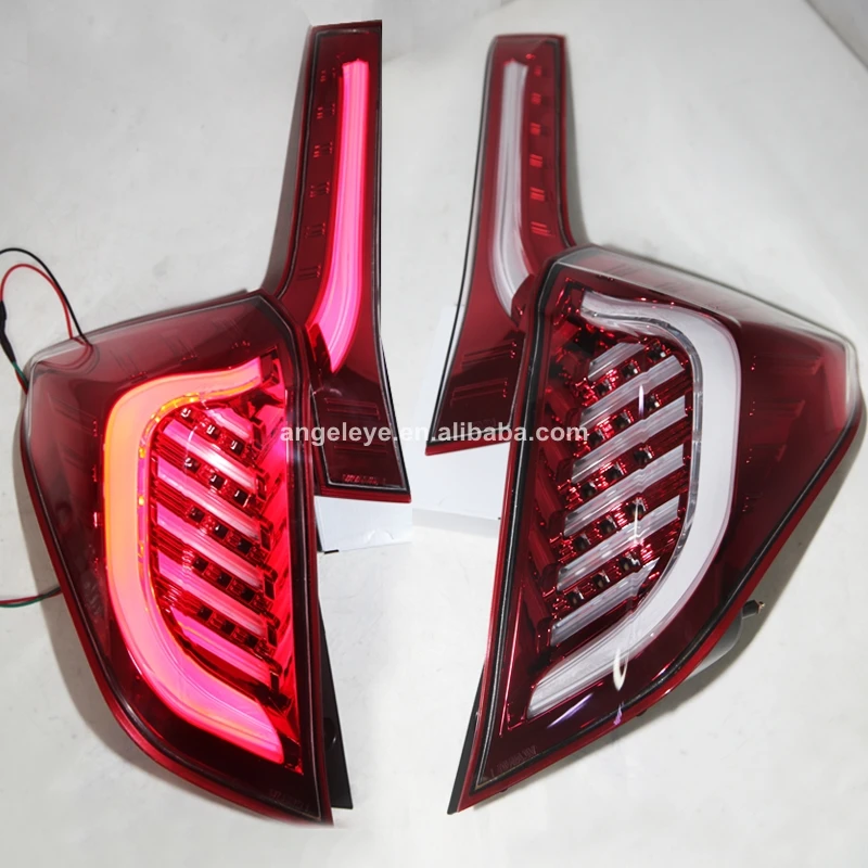 For Honda Fit Jazz LED Tail Lamp Hatchback 2014 UP Red white JYin Car