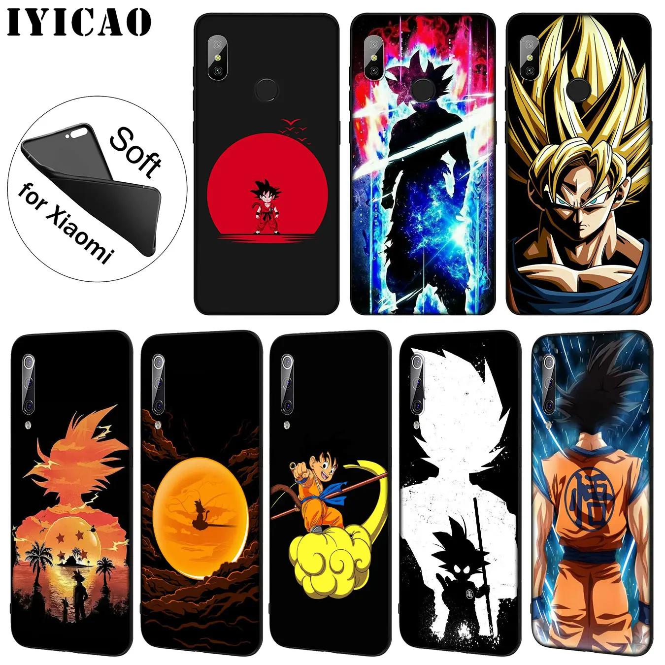 IYICAO Dragon Ball Son Goku DragonBall z Мягкий силиконовый чехол для Xiaomi Mi 10 9 9T CC9 CC9E 8 SE A3 Pro A1 A2 Lite 6 f1