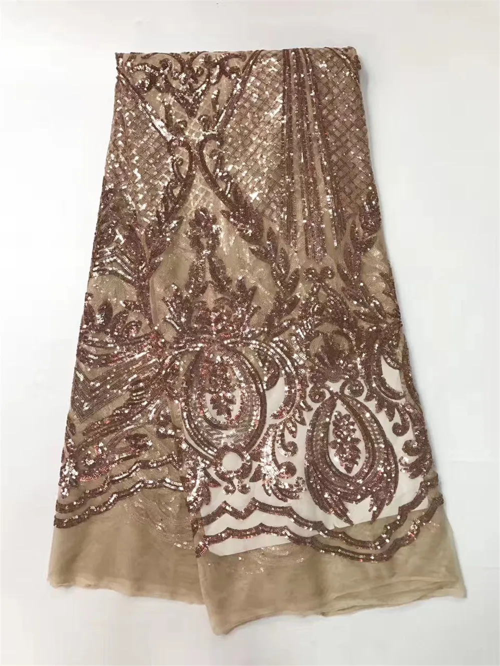 

Французская кружевная ткань высокого класса, африканские кружева, ткань цвета шампанского золота с блестками, вышивка для шитья, красивое женское платье