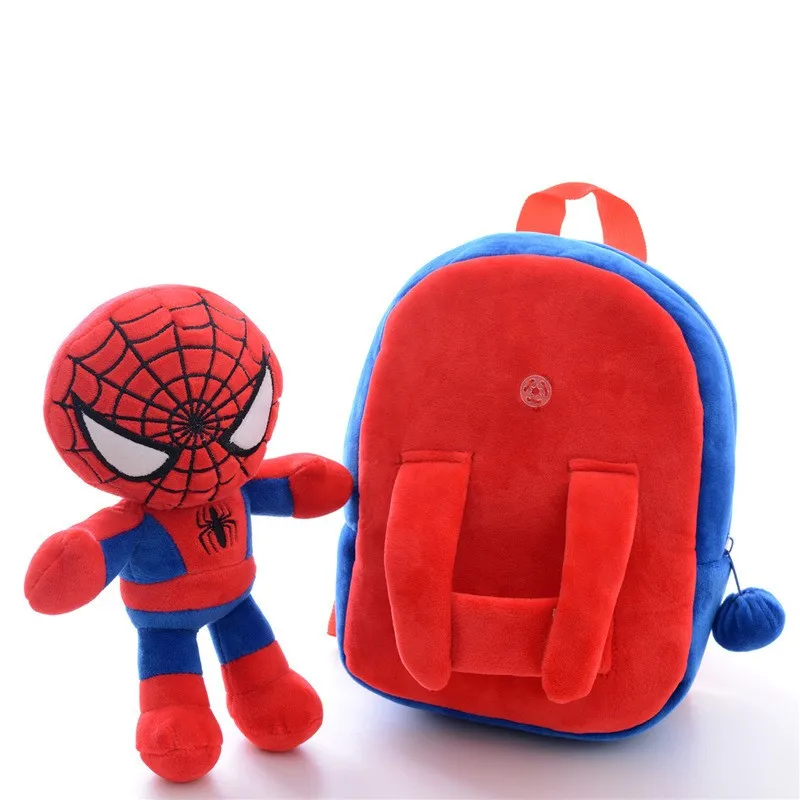 Новинка Ironman Superman Spiderman Batman кукла плюшевый школьный рюкзак Mochila 3D Мстители плюшевые рюкзаки