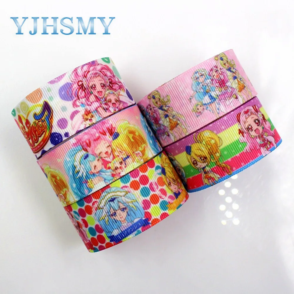 YJHSMY G-18419-1 25 мм 10 ярдов мультфильм термопечать ребристая лента сделай сам ручной