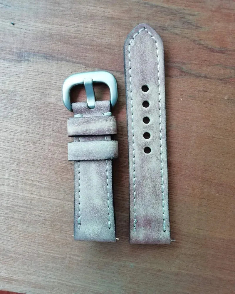 Onthelever leather retro handmade strap high leather 20mm/22mm first layer cowhide handmade color retro strap feel super leather