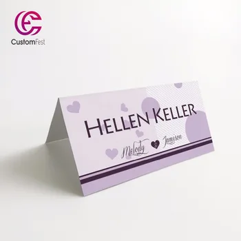 

50pcs/lot Personalized Place card name card for party and wedding lilac bobble MK016
