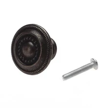 THGS 10x Rodada Porta Do Armário Da Gaveta Bin Handle Pull Knob Hardware