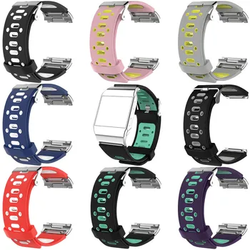 

DHL 100PCS Sport Silicone Wrist Band Watch Strap with stainless steel buckle watch band for Fitbit Ionic Smart watch Smartwatch